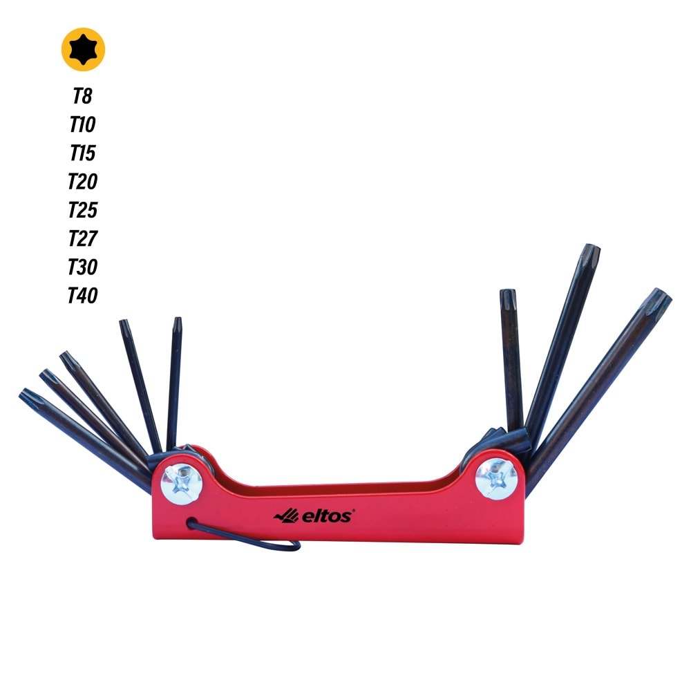 Eltos Çakı Tipi Torx Alyan Anahtar Takımı 8 Parça