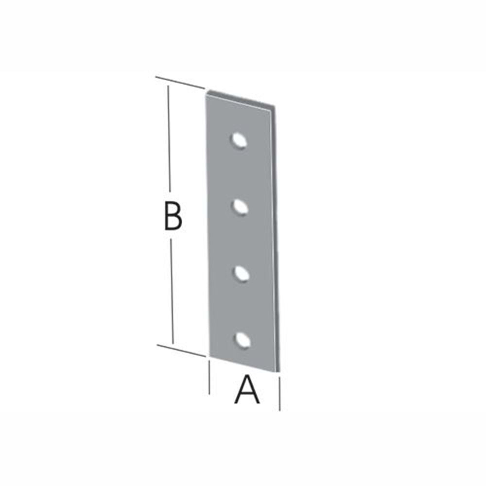 Düz Bağlantı Sac Gönye 20x120mm