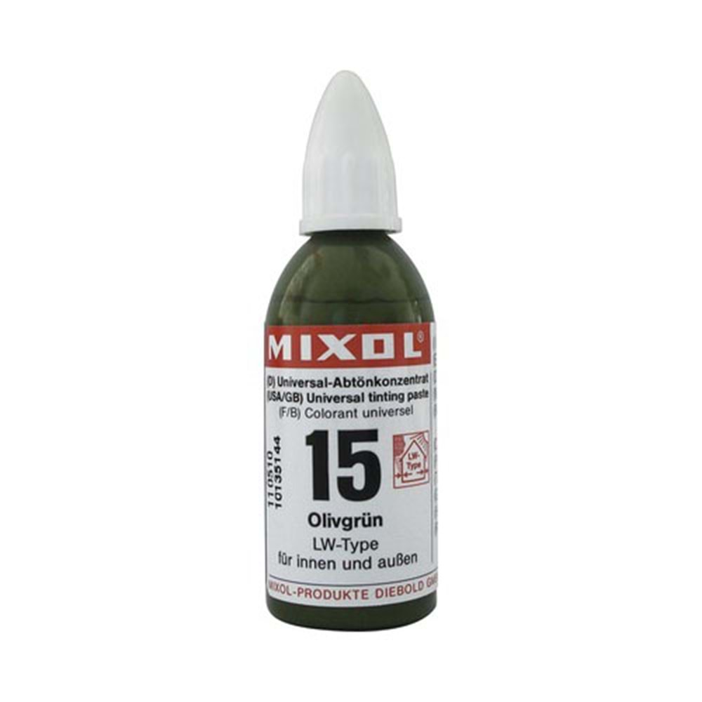 Mixol Renk Tüpü Zeytin Yeşili No:15 - 20ml