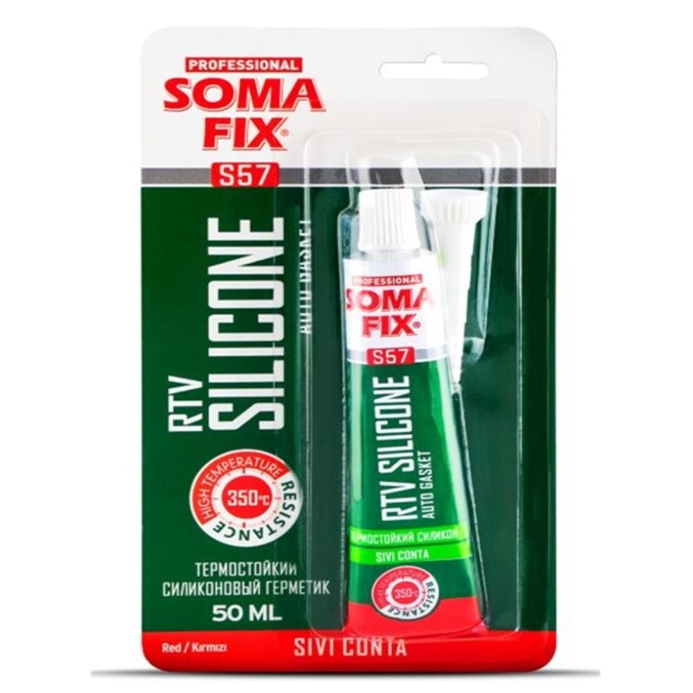 Somafix Rtv Silikon Sıvı ContaTüp Kırmızı 50ml