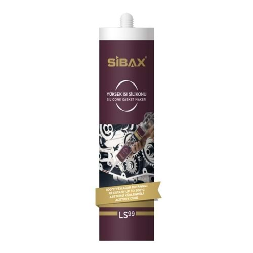 Sibax Sıvı Conta Yüksek Isı Silikonu Kırmızı 280 ml