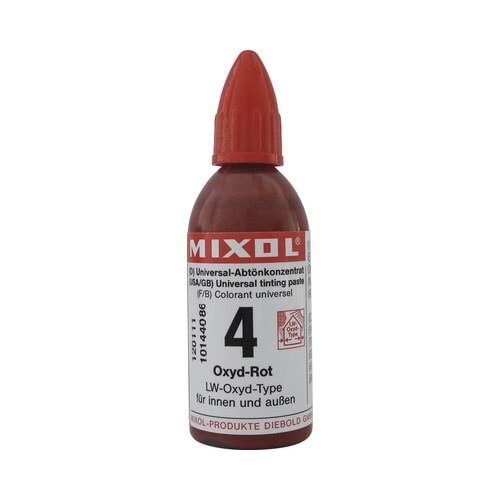 Mixol Renk Tüpü Oksit Kırmızı No:4 - 20ml