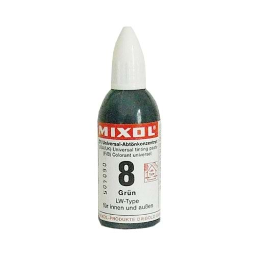 Mixol Renk Tüpü Yeşil No:8 - 20ml