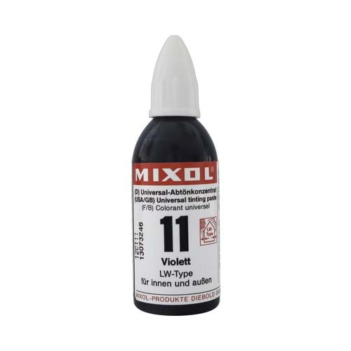 Mixol Renk Tüpü Eflatun No:11 - 20ml