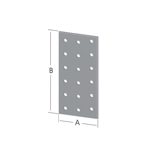 Hırsan Düz Bağlantı Sac Gönye 60x80mm